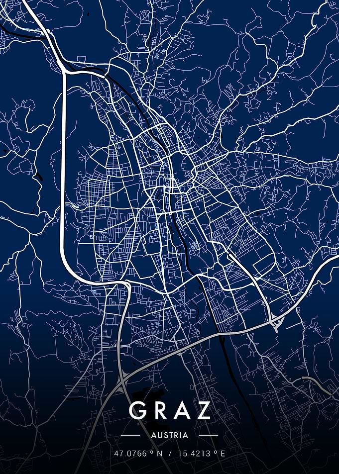 Graz City Map Blueprint