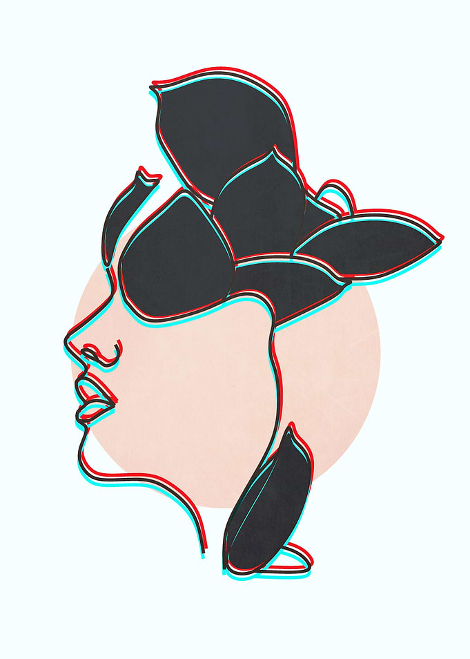 Girl line abstract