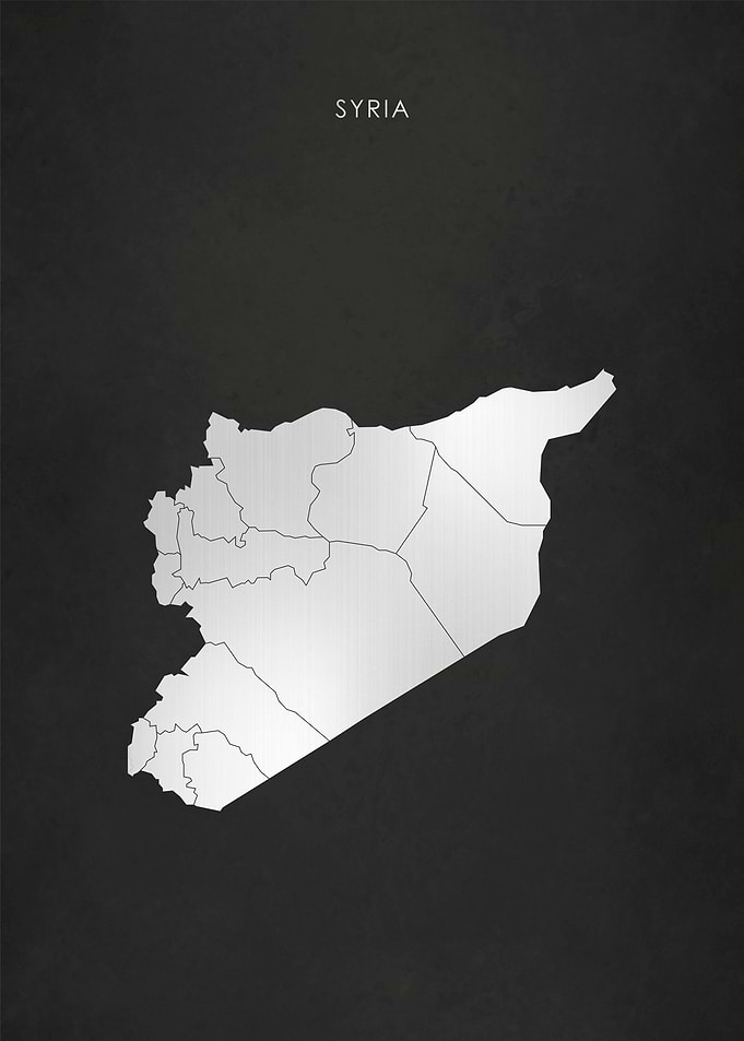 Silver Syria Map