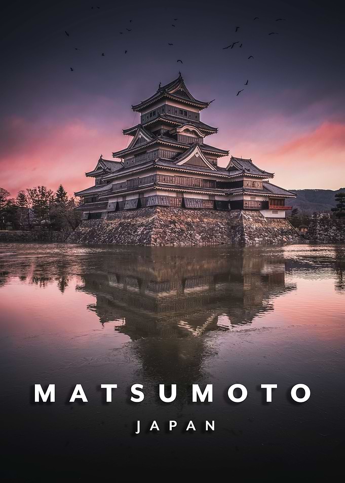 Frozen Matsumoto castle