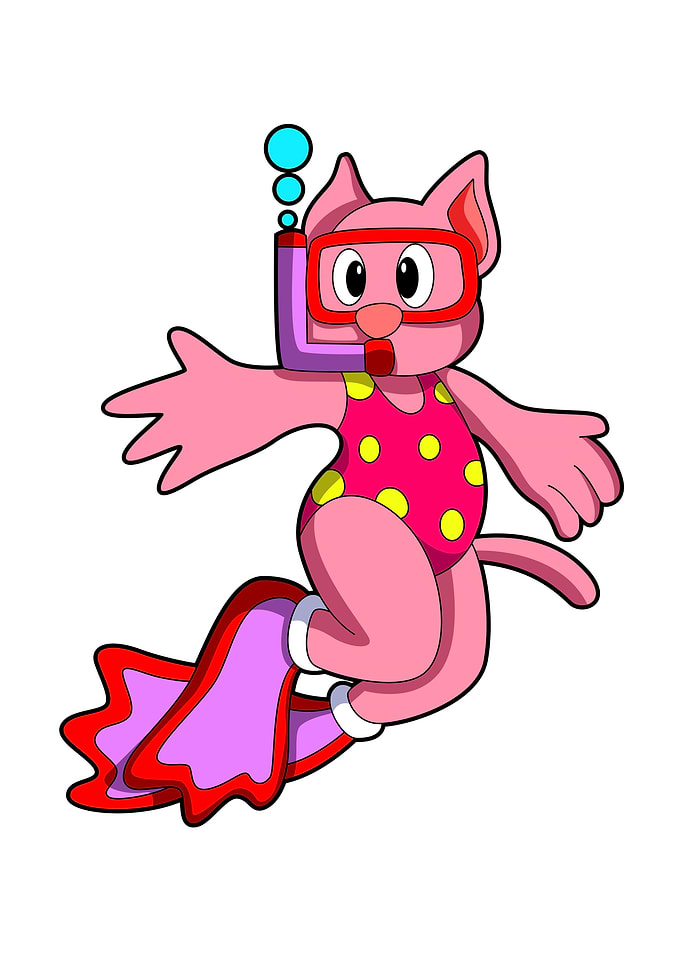 Cat Swimming Snorkel