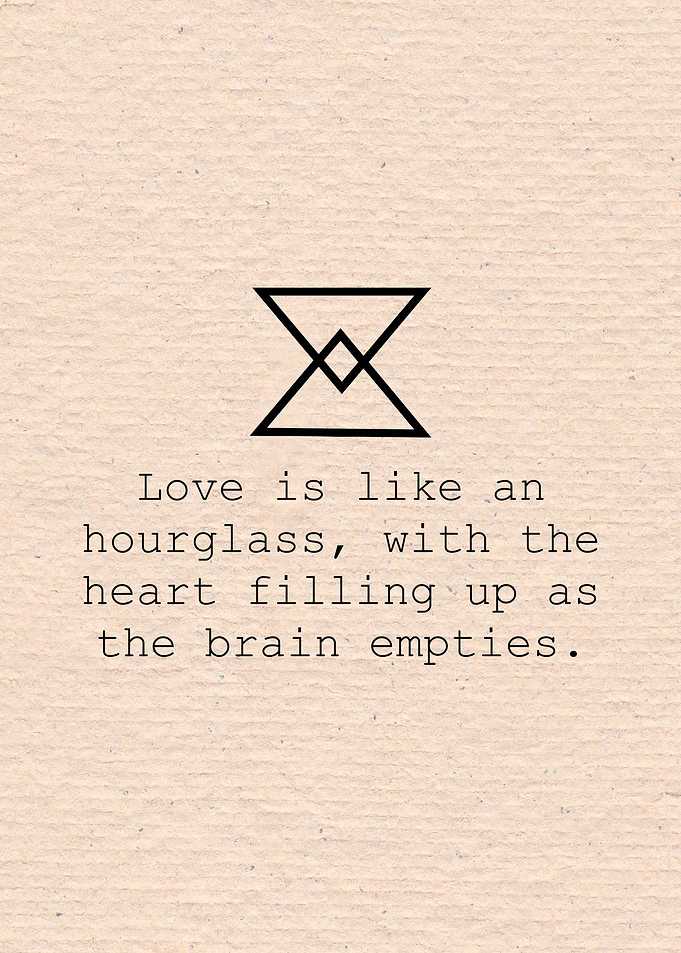 Quote with an hourglass