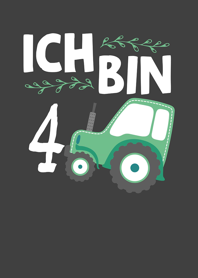 4th birthday tractor for