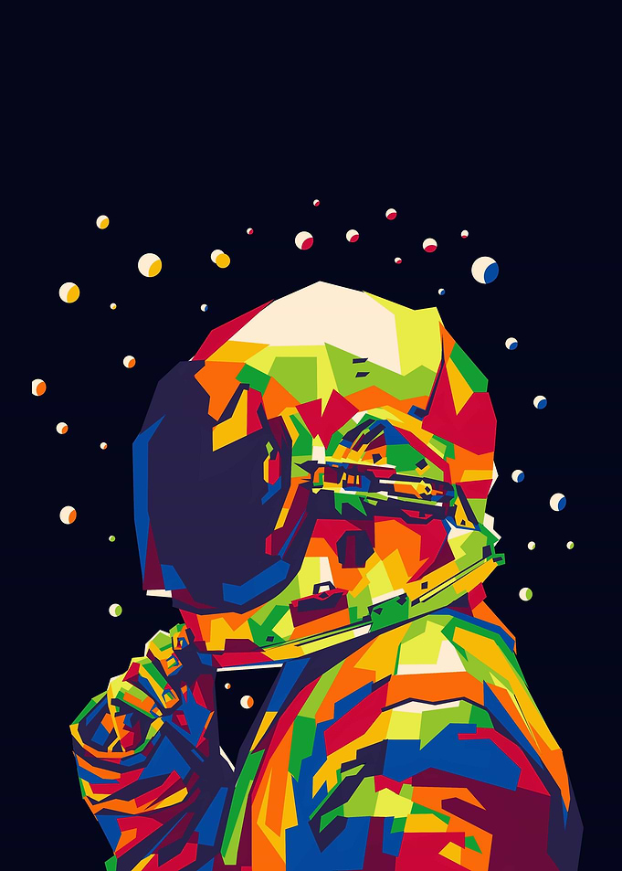 astronaut space popart