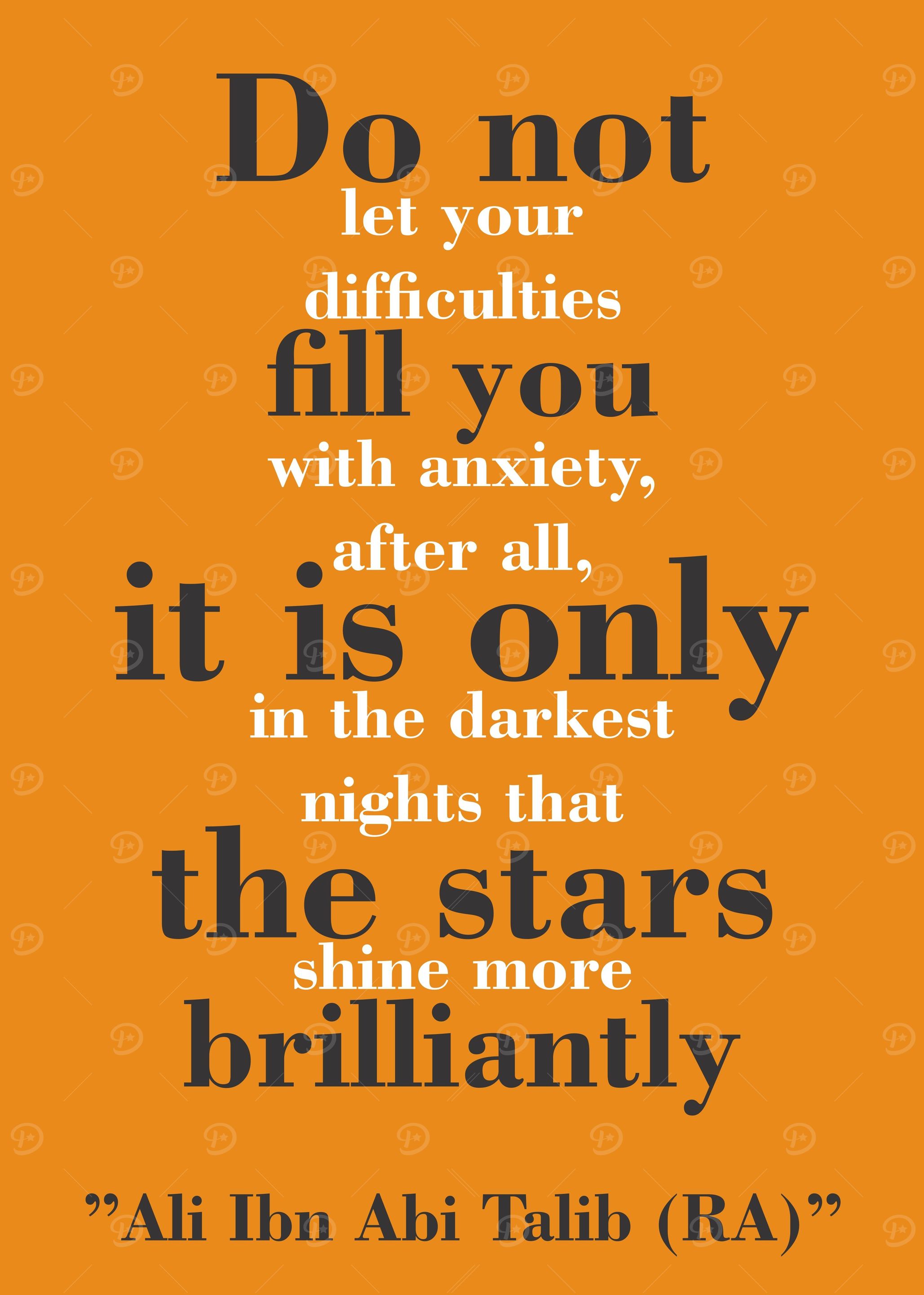 Do not let your difficulti
