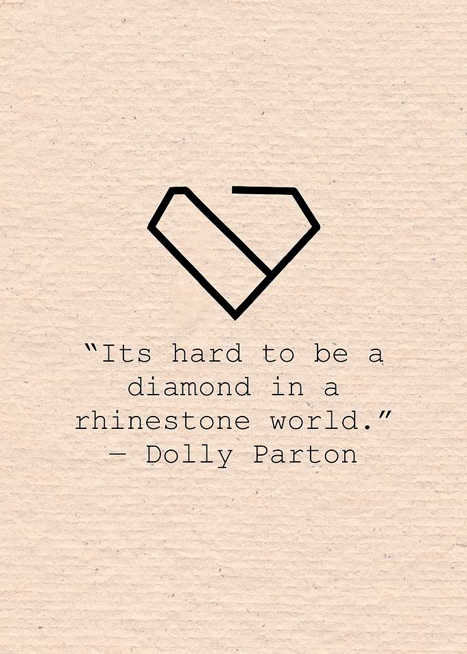Quote with a diamond