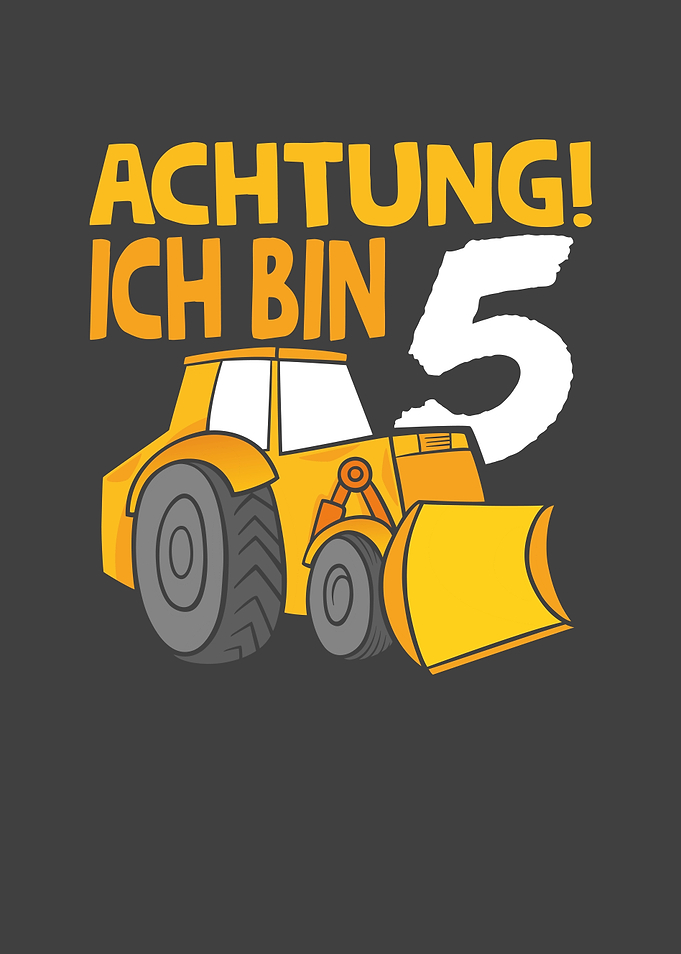 5th birthday excavator for