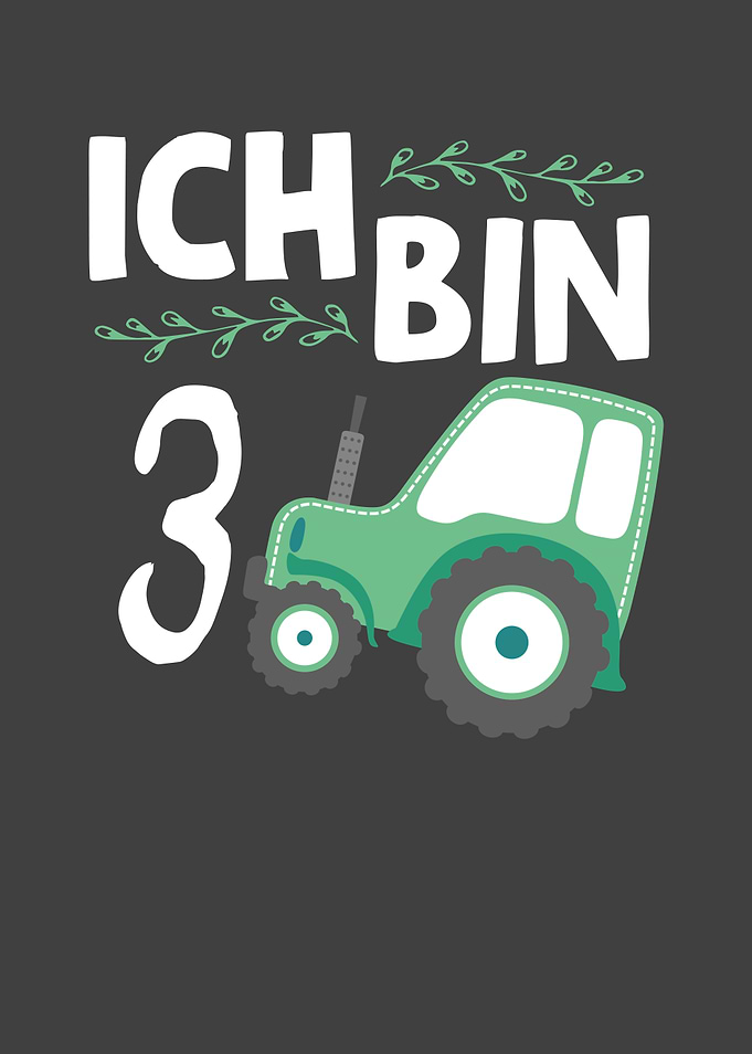 3rd birthday tractor for