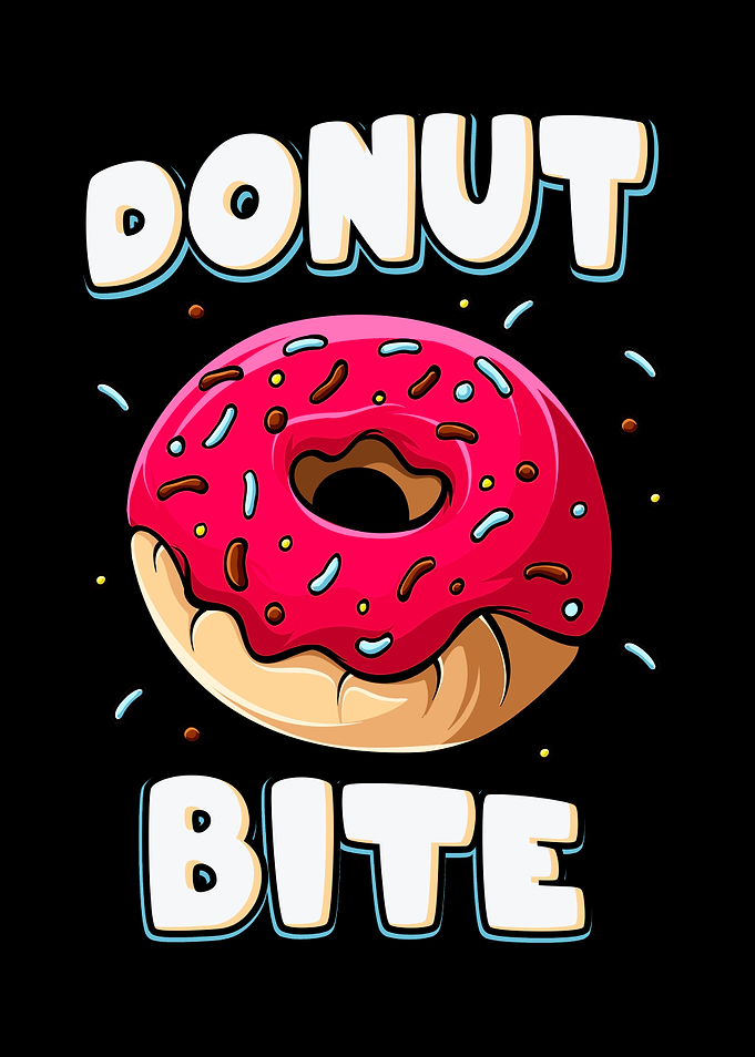 Donut Bite Funny Doughnut