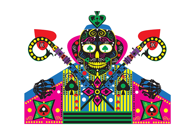 King skull playing card wi
