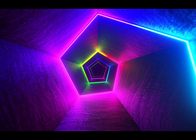 3D Neon light illustration