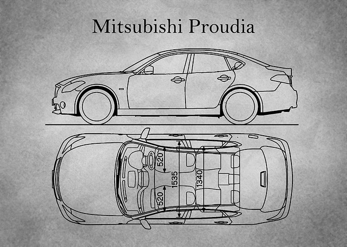 Mitsubishi Proudia gray