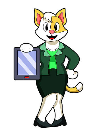 Cat Secretary Skirt