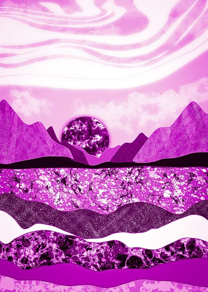 Hot pink landscape