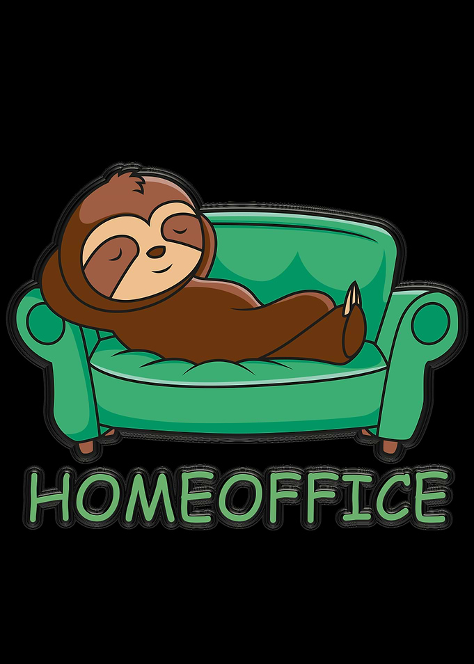 Home Office Sloth Pandemic