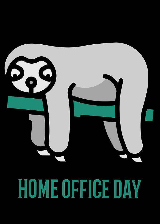 Home Office Sloth Pandemic