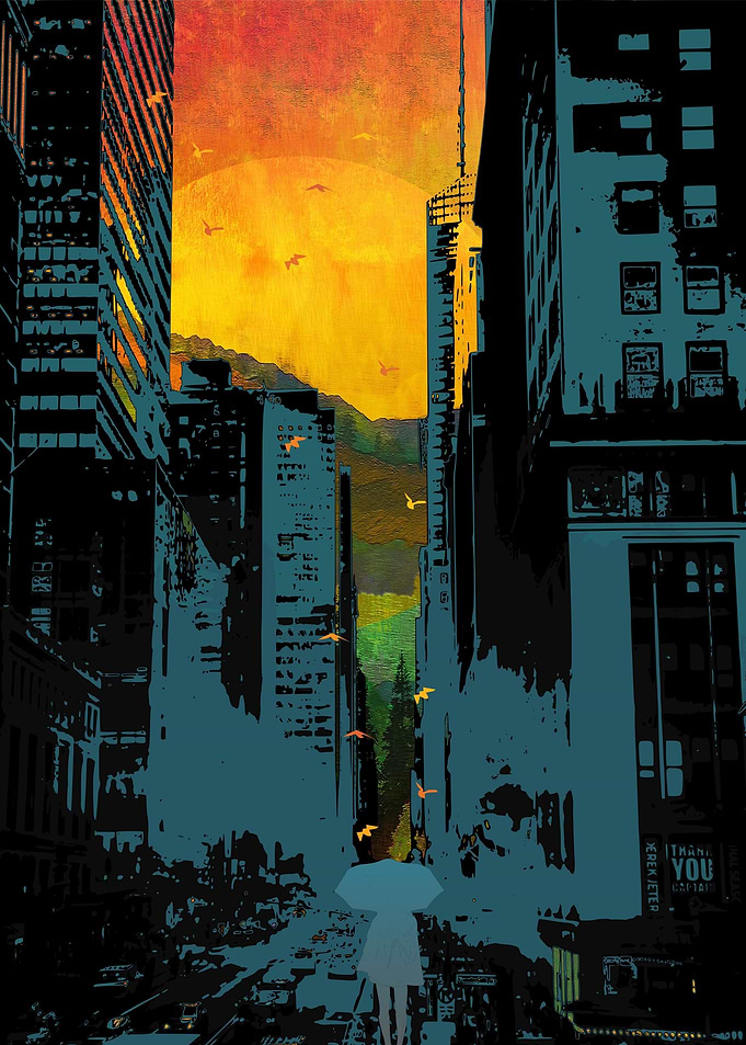 Dark cityscape
