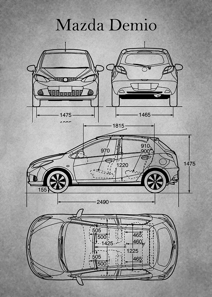 Mazda Demio 2008 gray old
