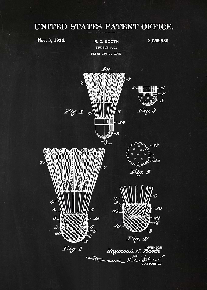 72 Badminton Bird Patent