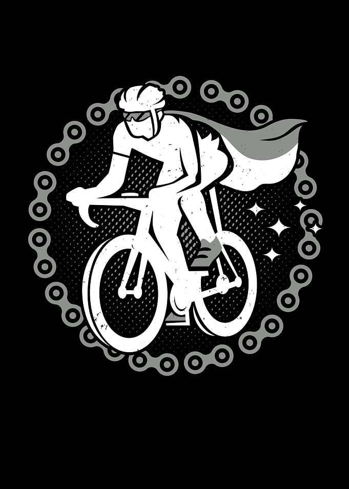 Cyclist Superhero Bicycle