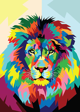 Lion Wildlife Pop Art