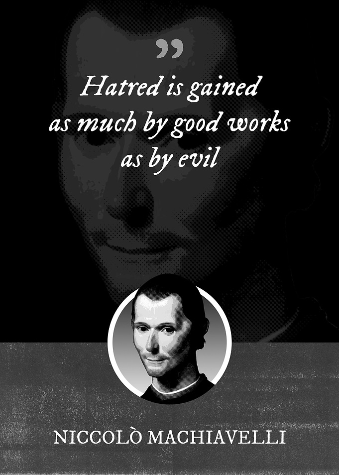 Hatred is gained as much