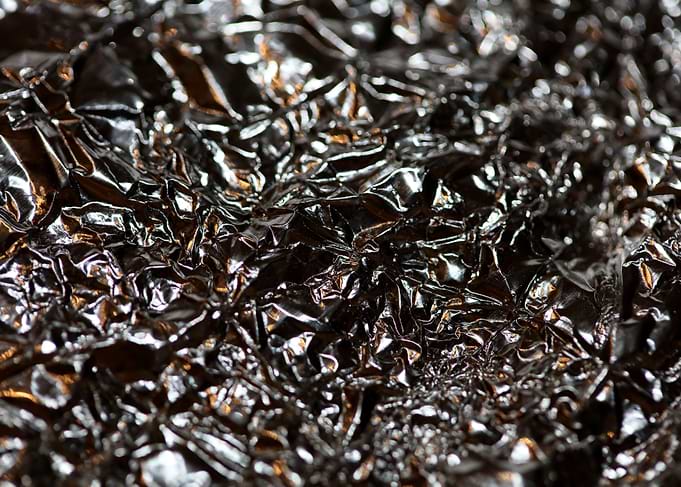 Alu folie closeup abstract