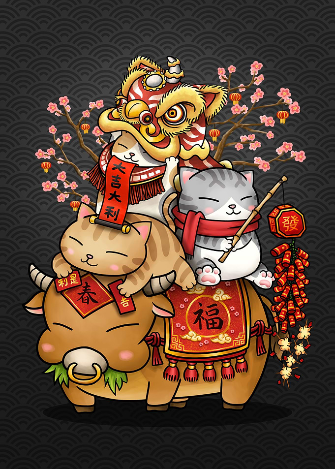 Chinese New Year Cats
