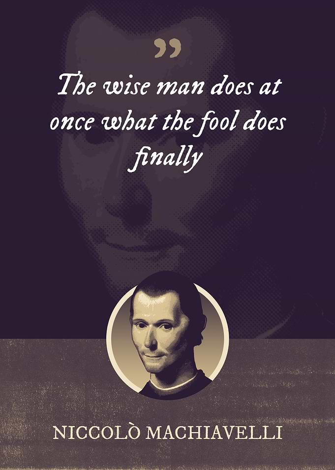 The wise man does at once
