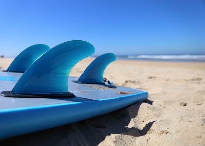 Surfboard upright