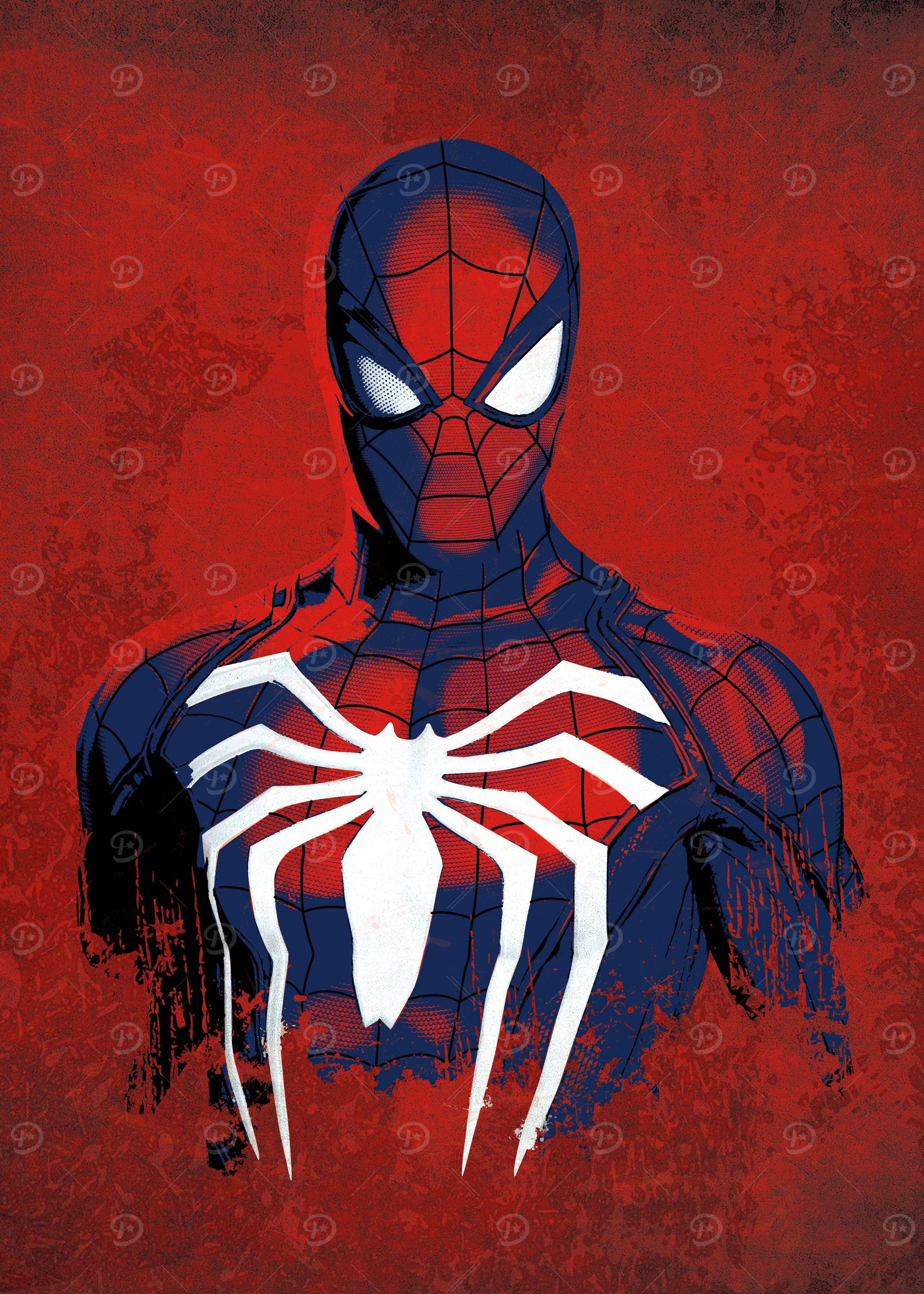 Spider-Man Portrait in Advanced Suit