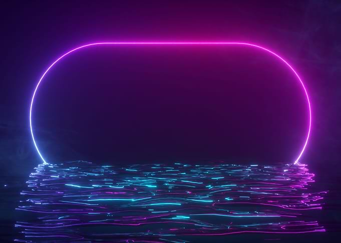 Neon spectrum light water