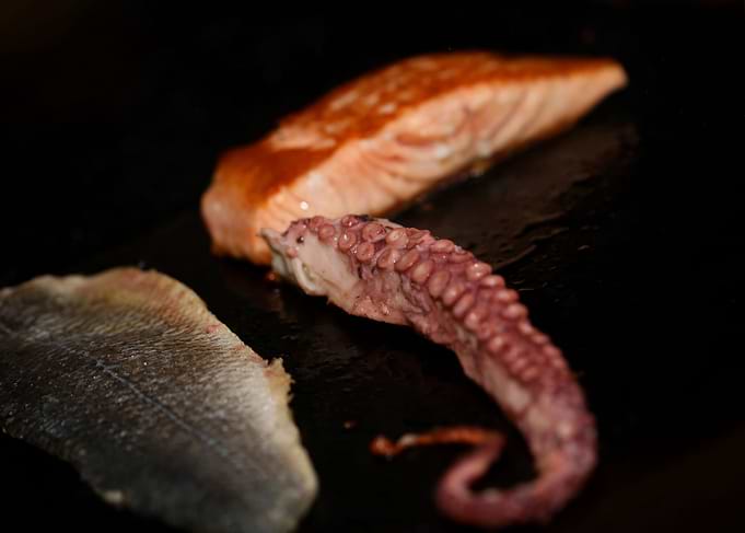 Fish on grill greek style