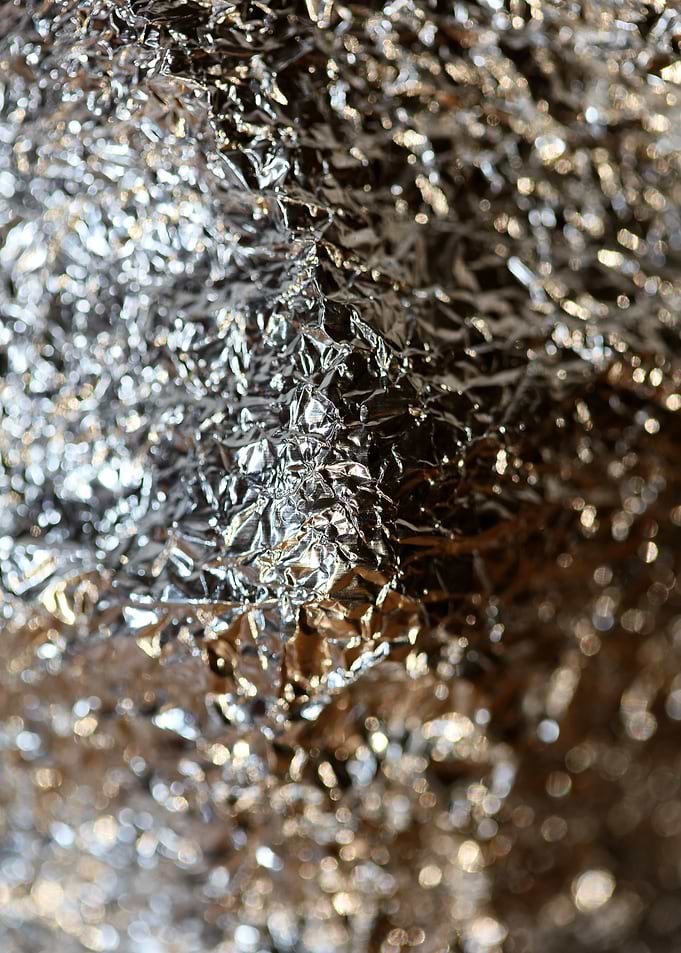 Alu folie closeup abstract