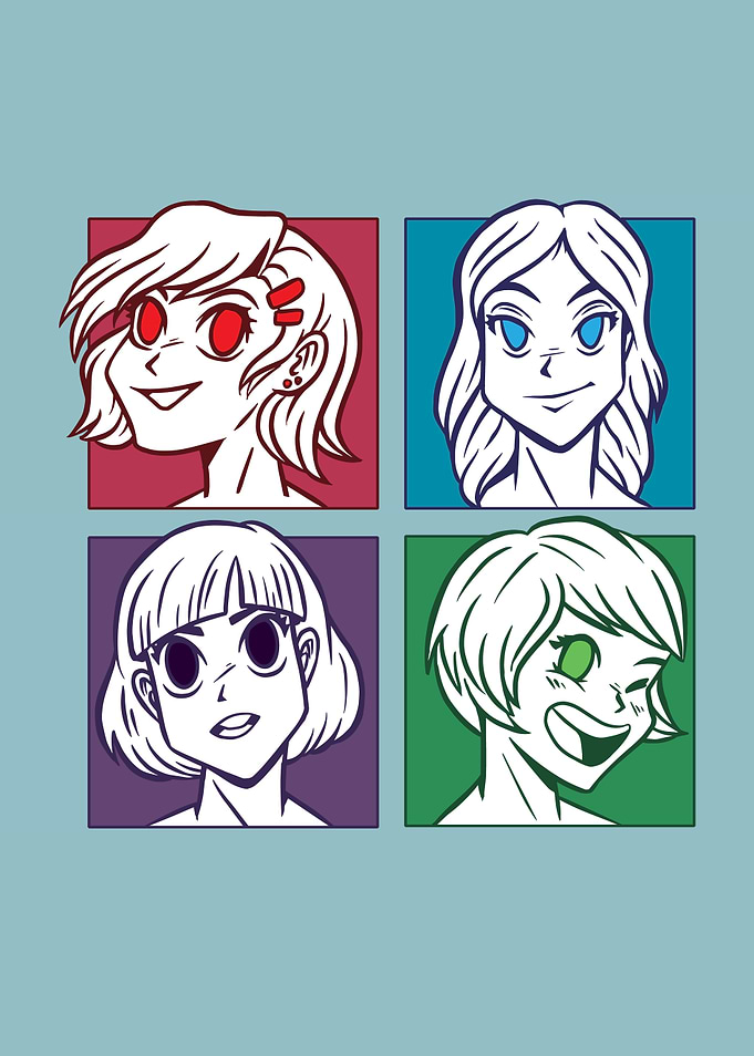 ANIME GIRLS HEADS