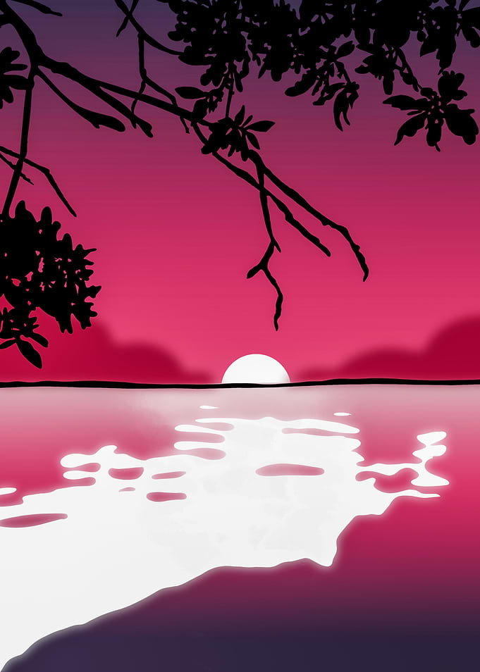 Sunset sea view