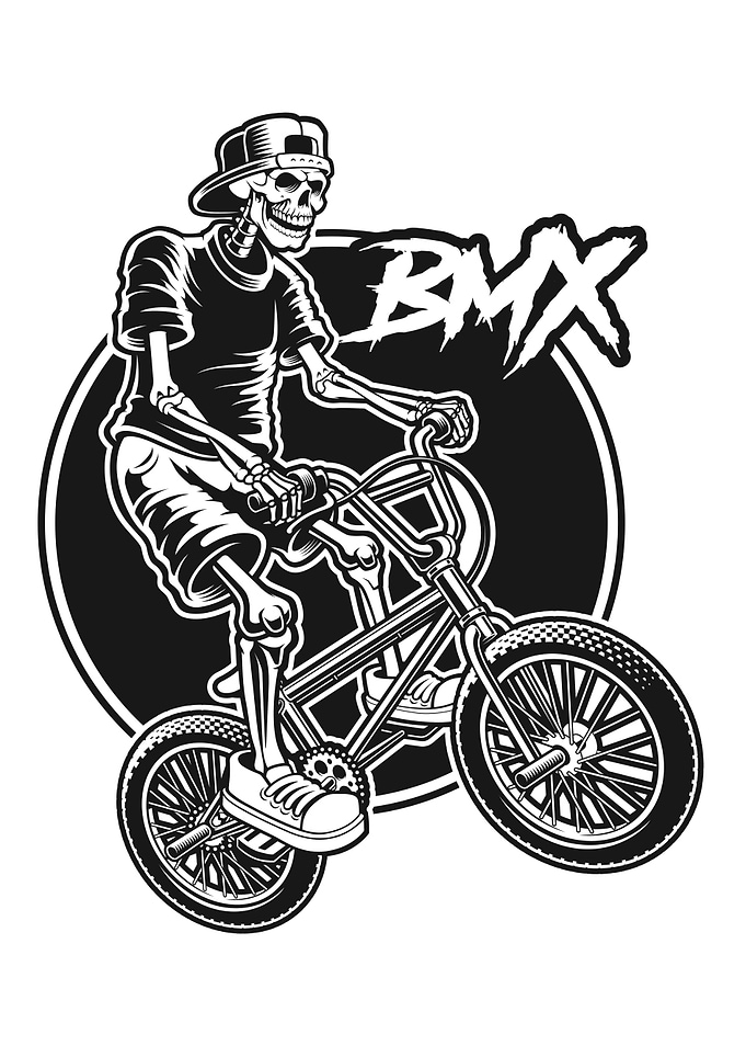 BMX Skeleton Cyclist