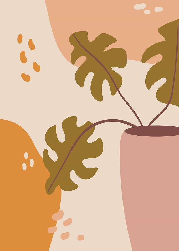 Leaves on Pot