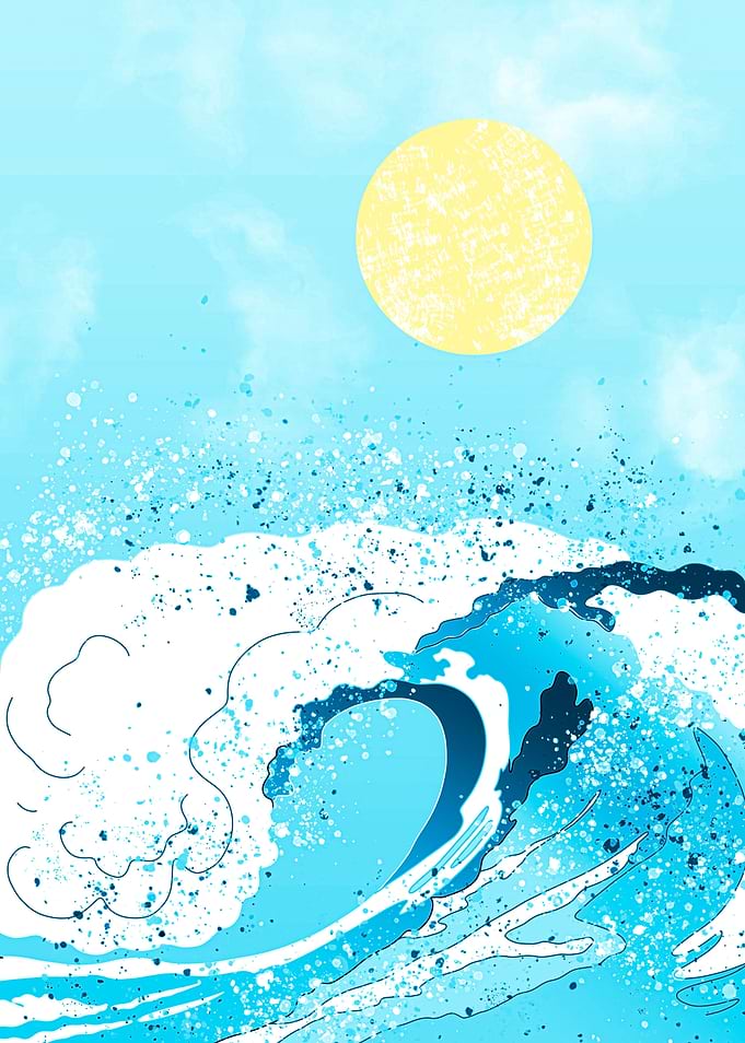 Surfing wave