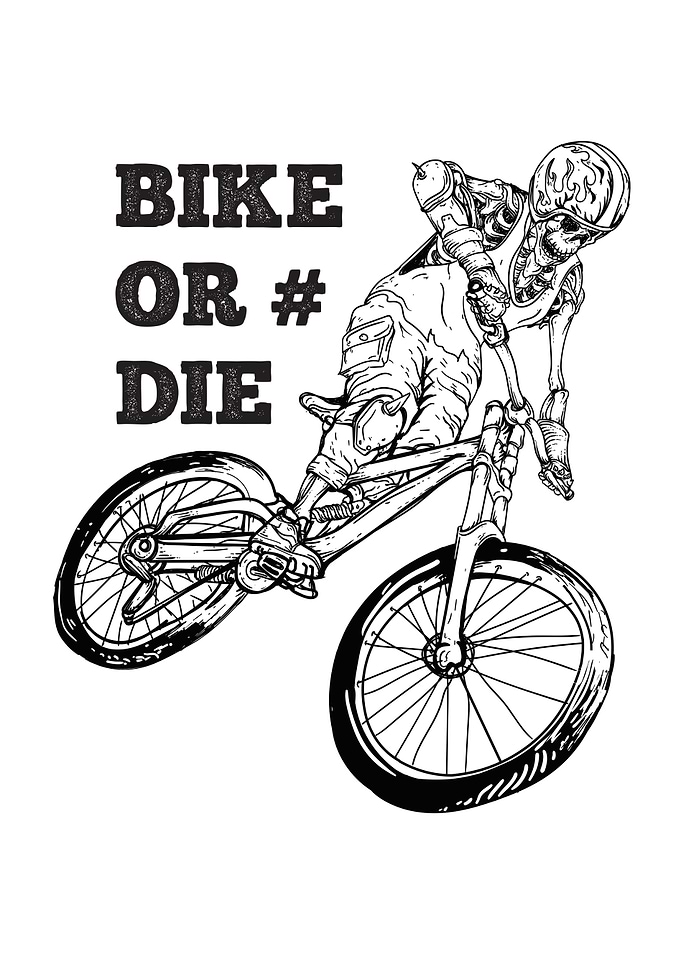 BIKE OR DIE Skeleton