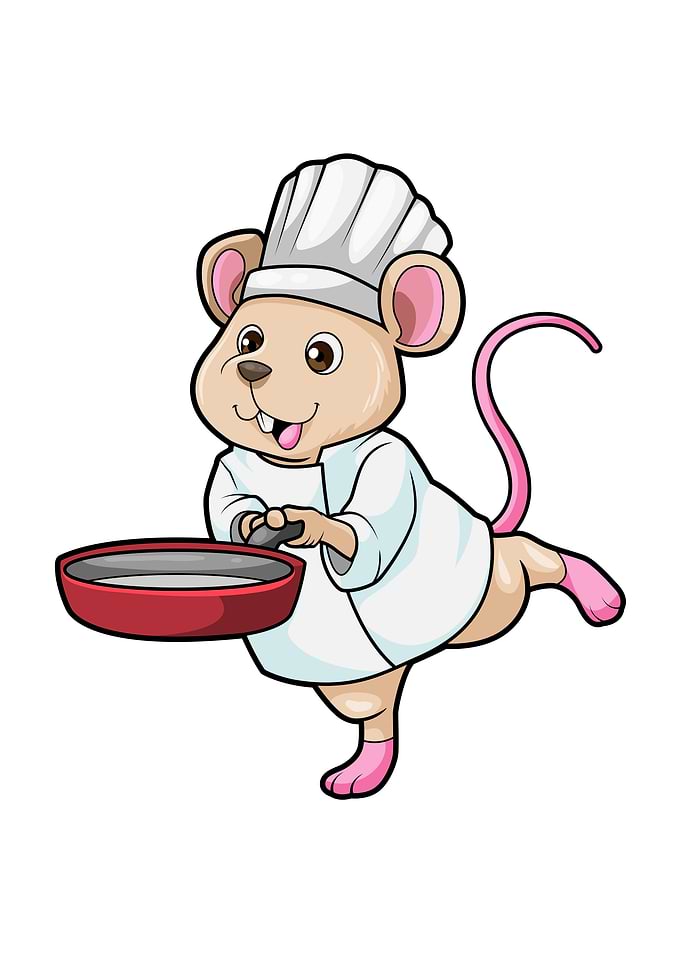 Rat Cook Pan Cooking hat