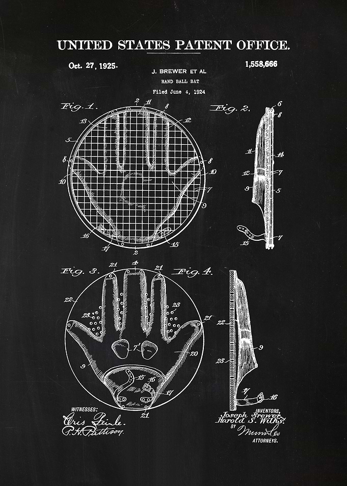77 Hand Ball Bat Patent 1