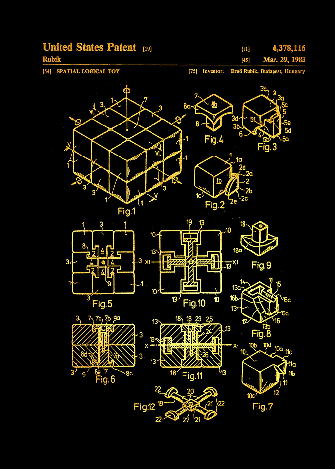 9 Rubiks Cube Patent