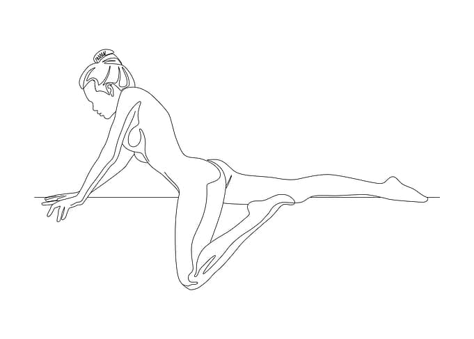 Nude Woman Line Art