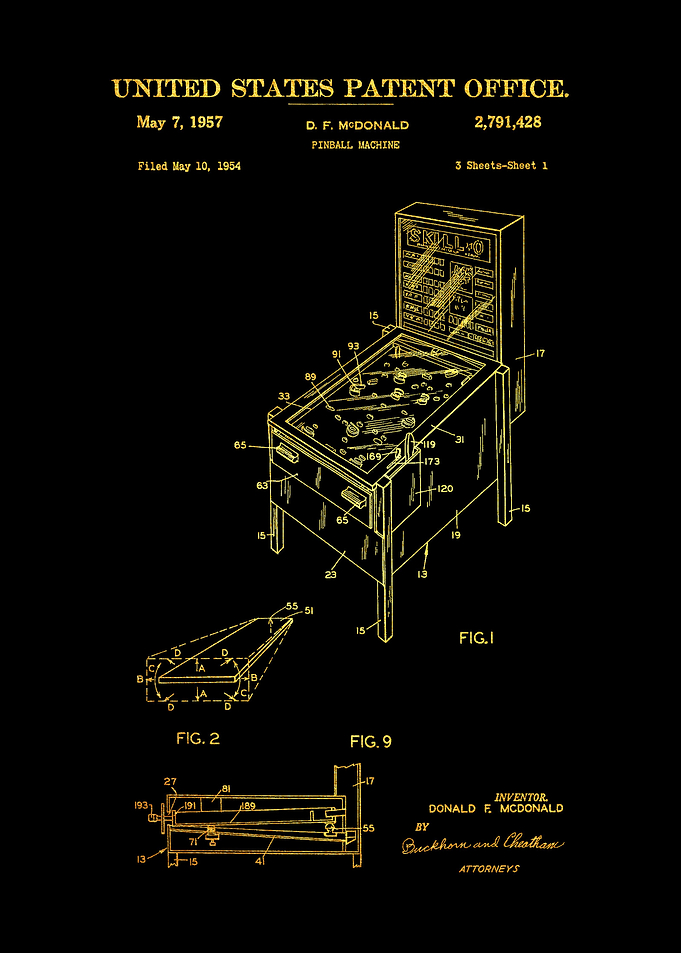 2 Pinball Machine Patent