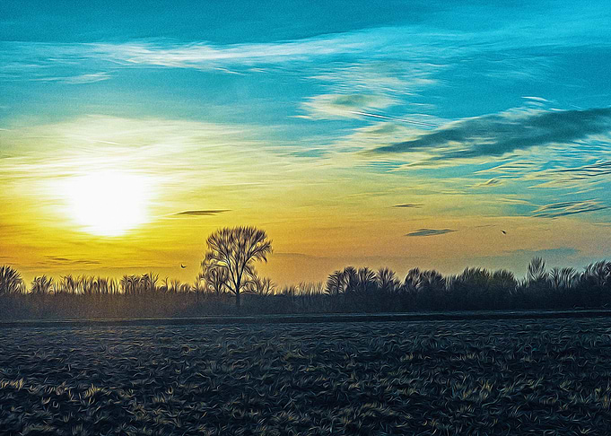 Sunset in Lomellina