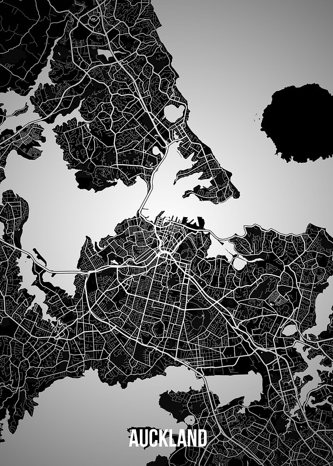 Auckland Dark Map