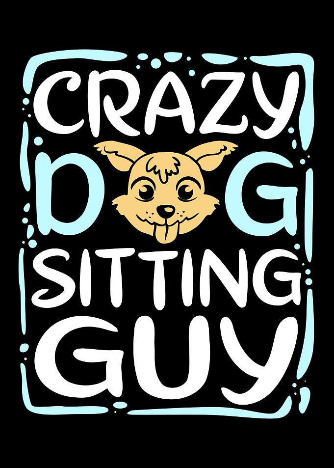 Crazy Dog Sitting Guy