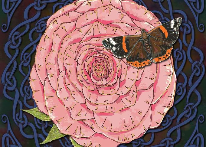 Rose and Butterfly