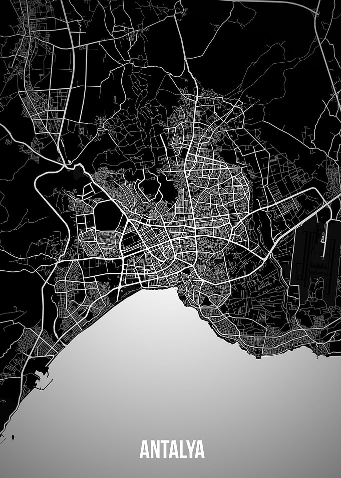 Antalya Dark Map